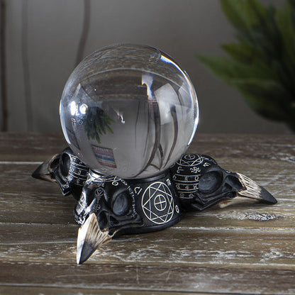 Raven Skull stand w/Crystal Ball