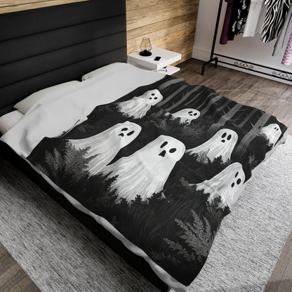 Forest Ghosts Velveteen Plush Blanket