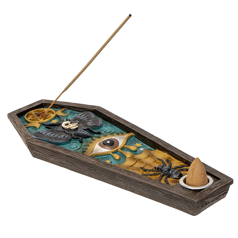 Death Moth Coffin Shaped Incense Burner