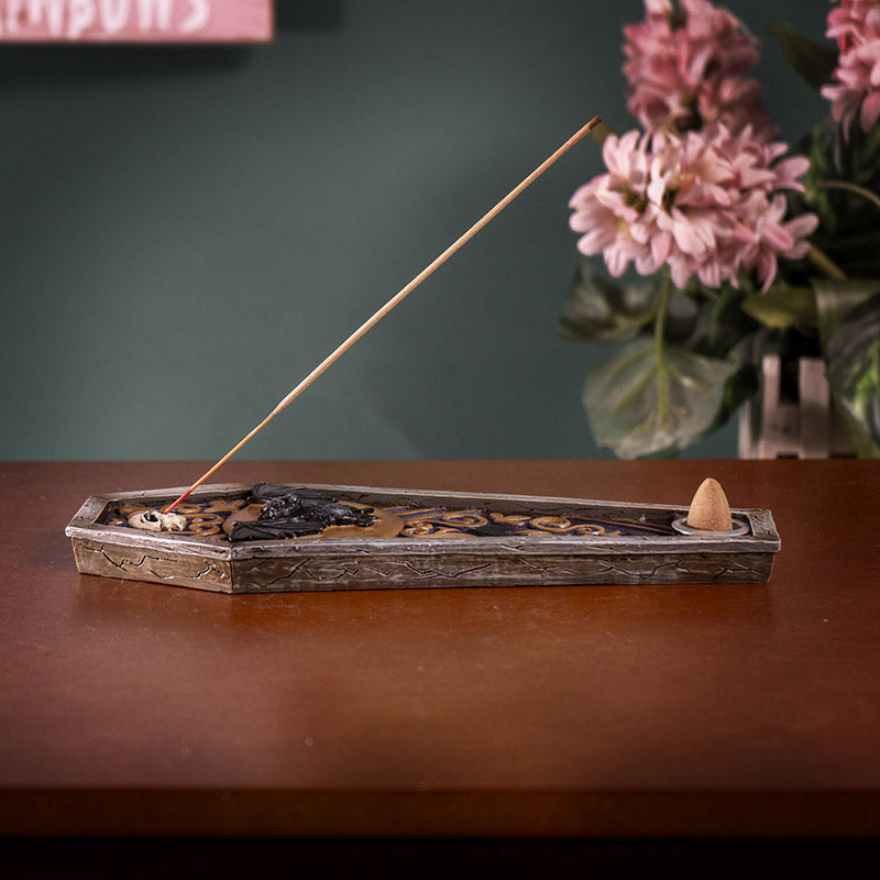 Bat Coffin Shaped Incense Burner