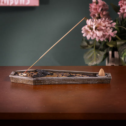 Bat Coffin Shaped Incense Burner
