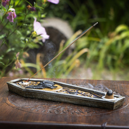Bat Coffin Shaped Incense Burner