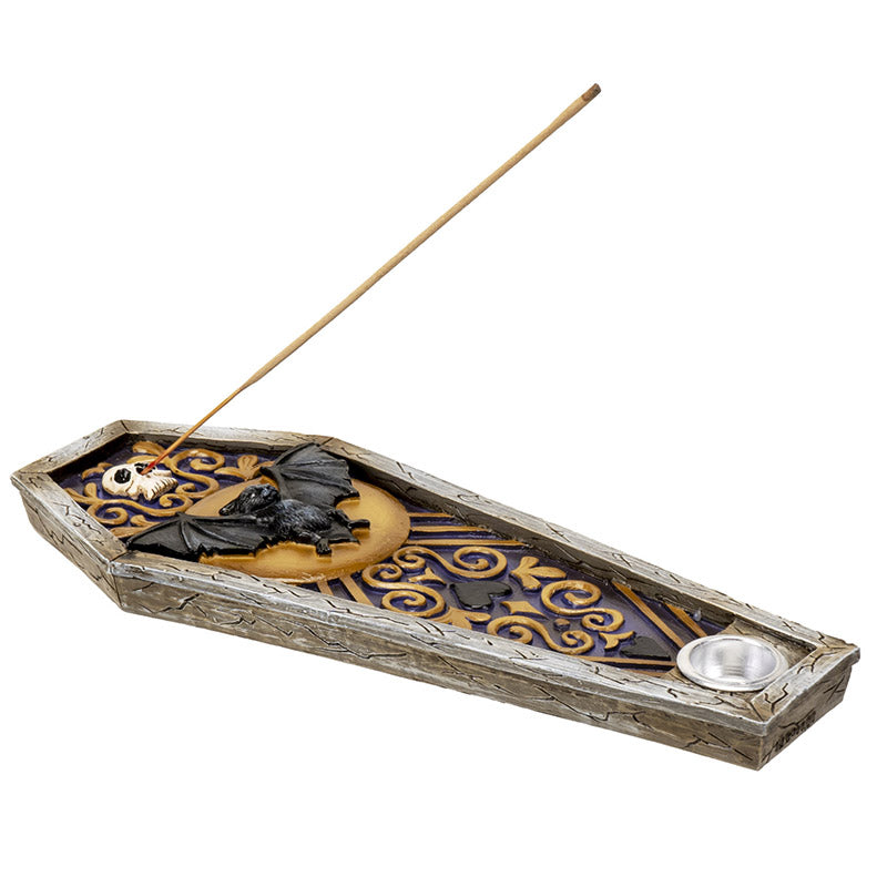 Bat Coffin Shaped Incense Burner