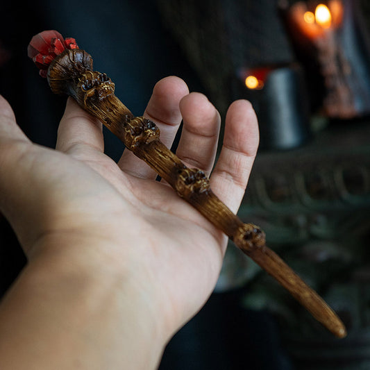 Skull Crystal Magic Wand