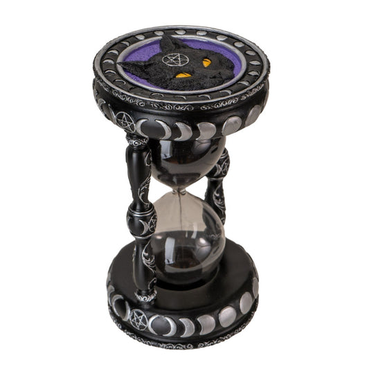 Mystic Black Cat Sand Timer