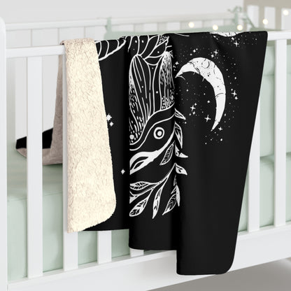 Luna Moth Sherpa Blanket