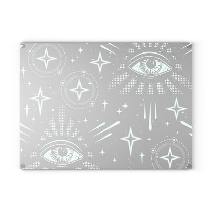 Cosmic Eyes Glass Cutting Board