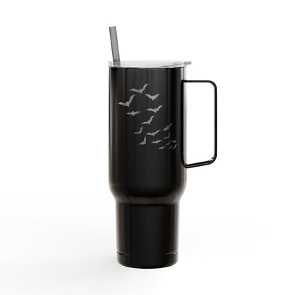 Batty Engraved 40oz Insulated Tumbler with Lid - Black Travel Mug
