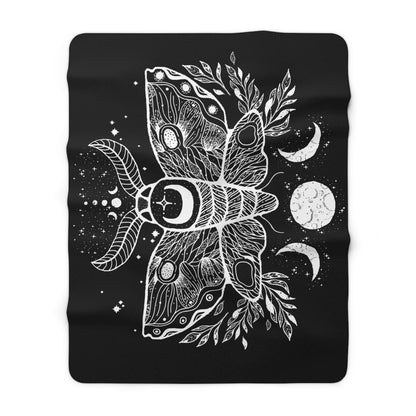 Luna Moth Sherpa Blanket