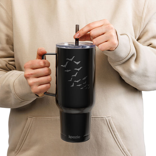 Batty Engraved 40oz Insulated Tumbler with Lid - Black Travel Mug