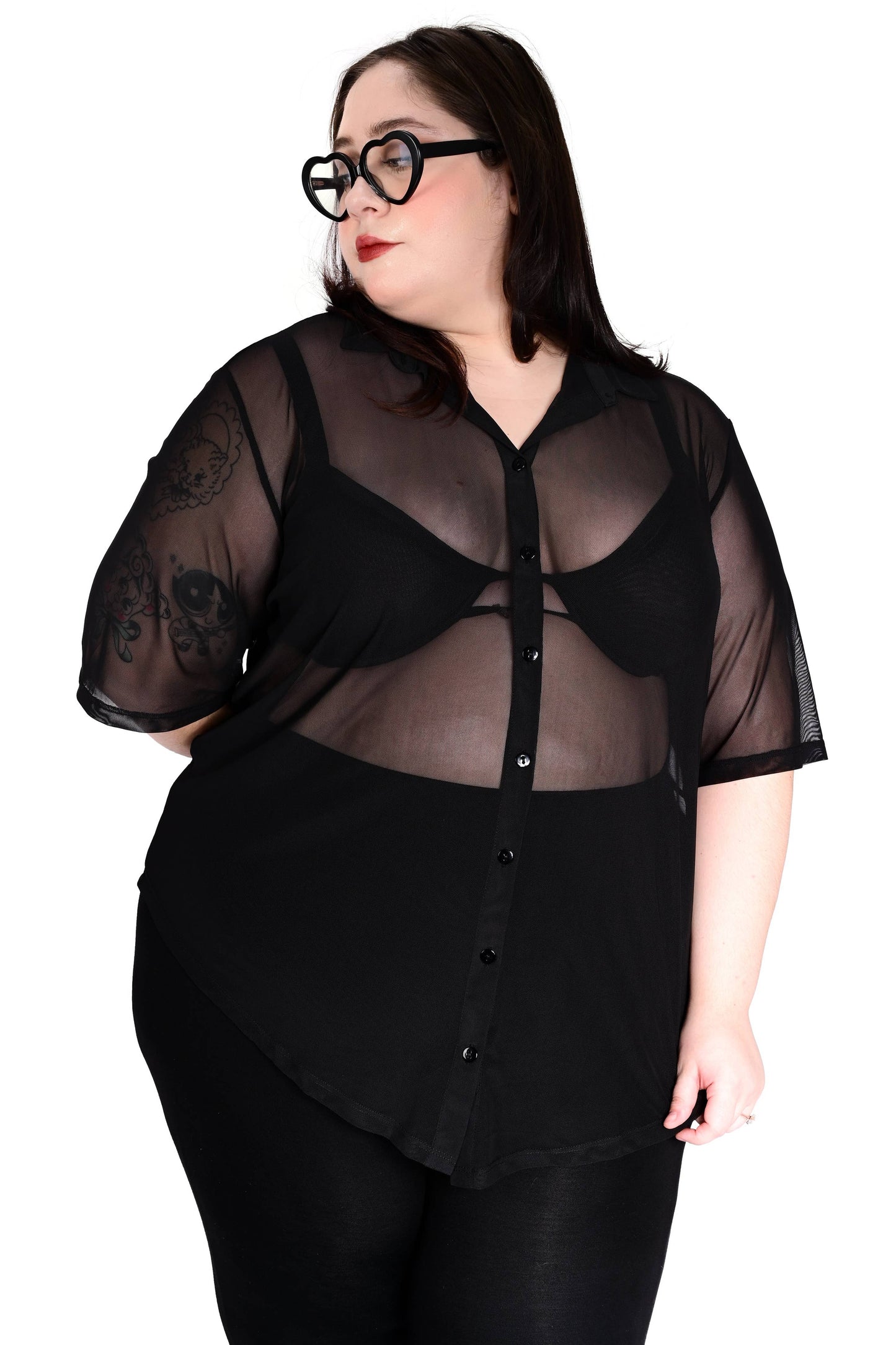 Short Sleeve Mesh Memphis Oversized Shirt