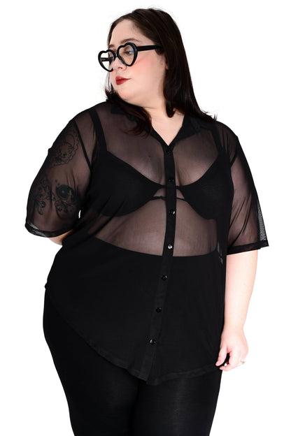 Short Sleeve Mesh Memphis Oversized Shirt