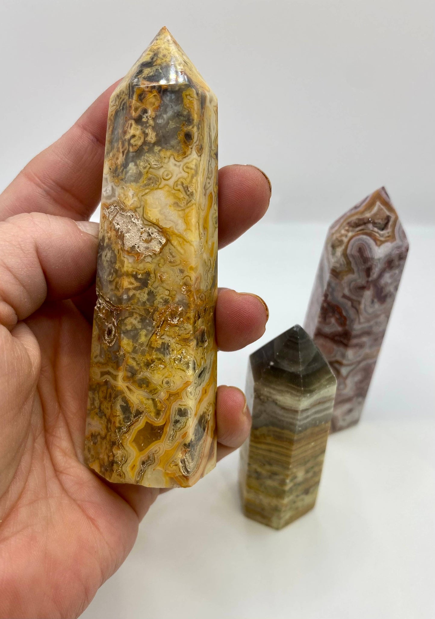 Crazy Lace Agate Obelisk
