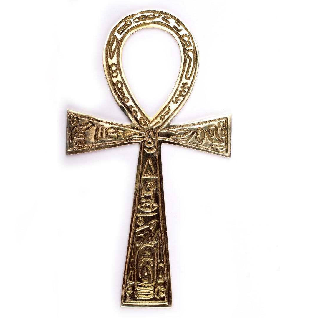 Brass Ankh Hanging 6.5"