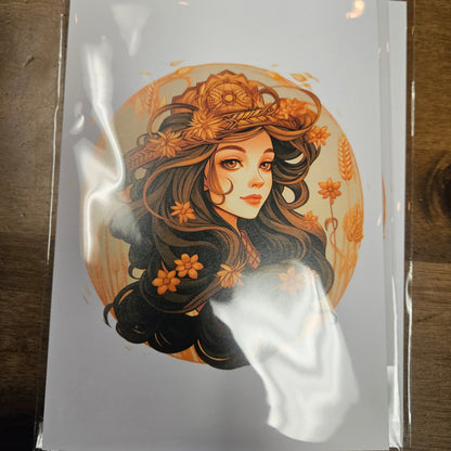 Demeter Art Nouveau 5x7 Print