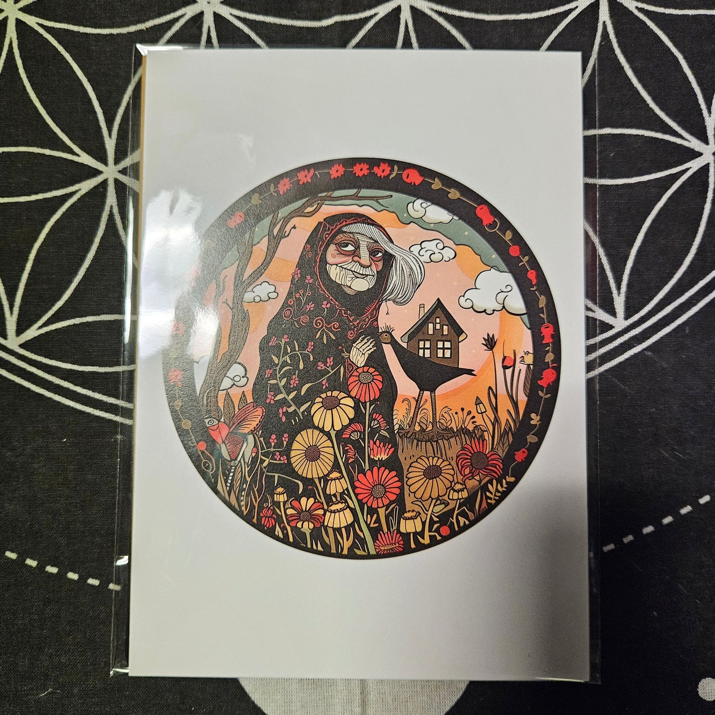 Baba Yaga Art Nouveau 5x7 Print