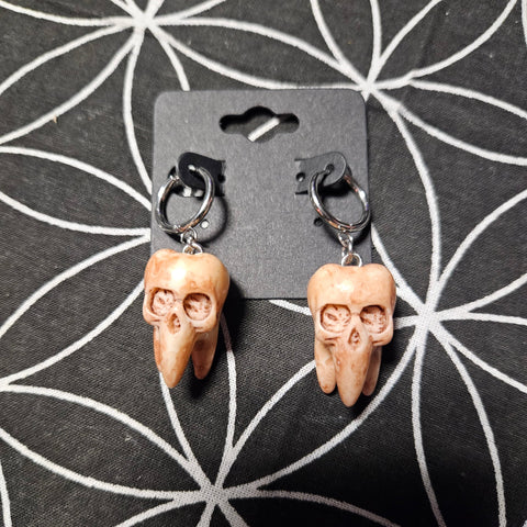 Skull Teeth Earrings