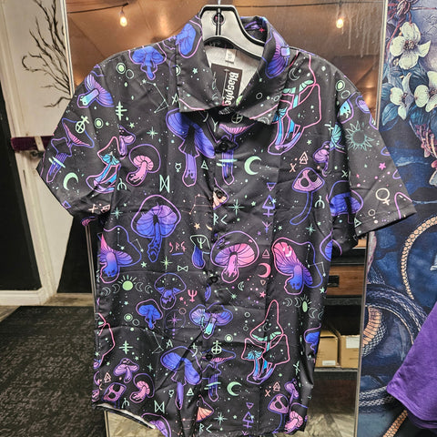 Neon Spores Button Up Shirt