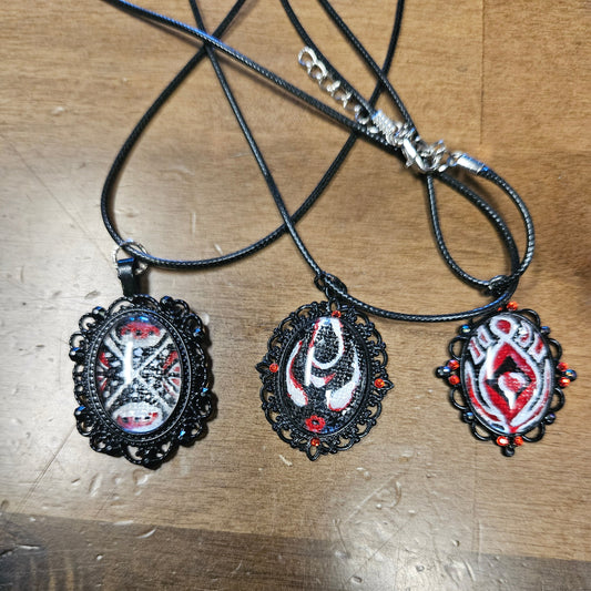 Crimson Falls Canvas Necklaces