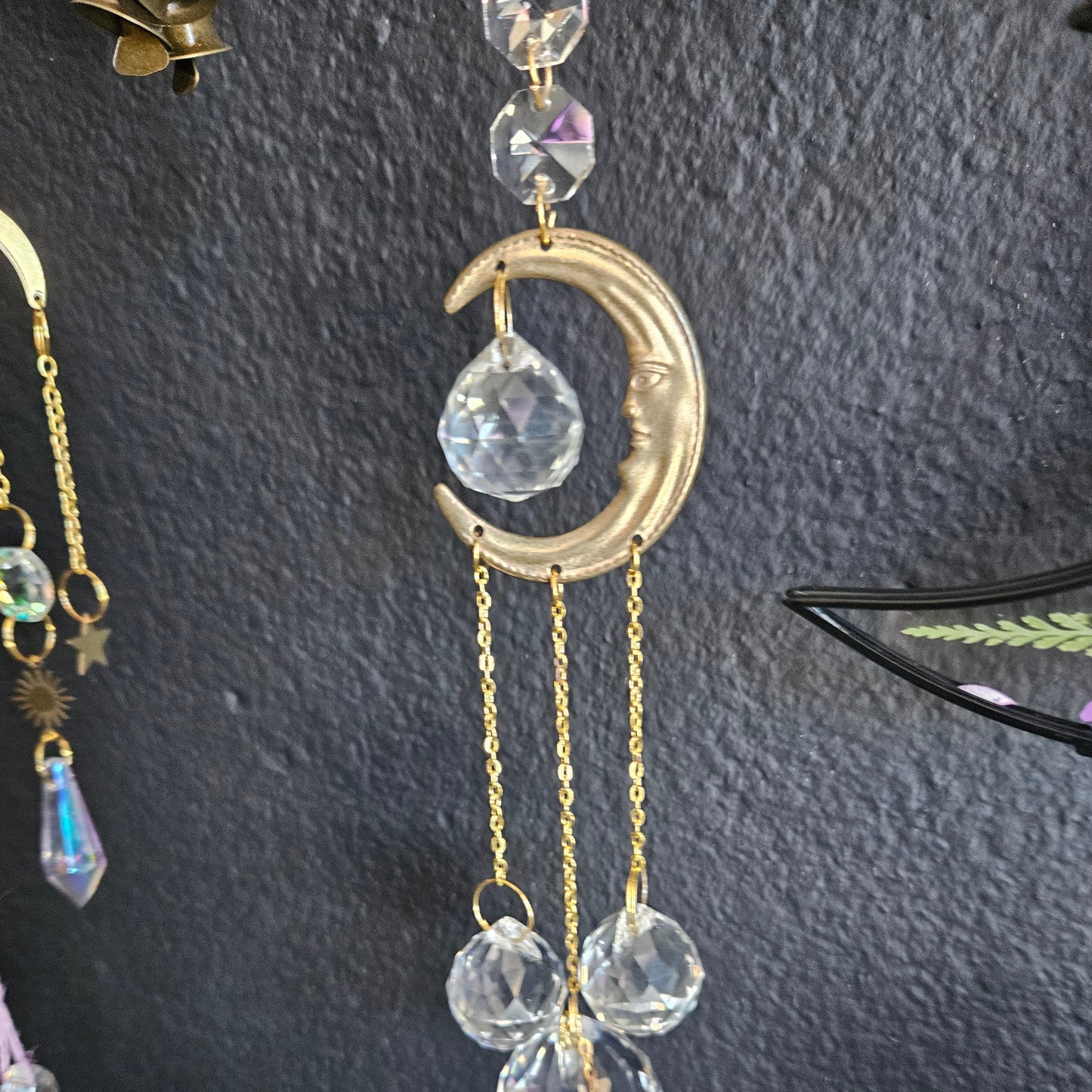 Crescent Moon Crystal Suncatcher