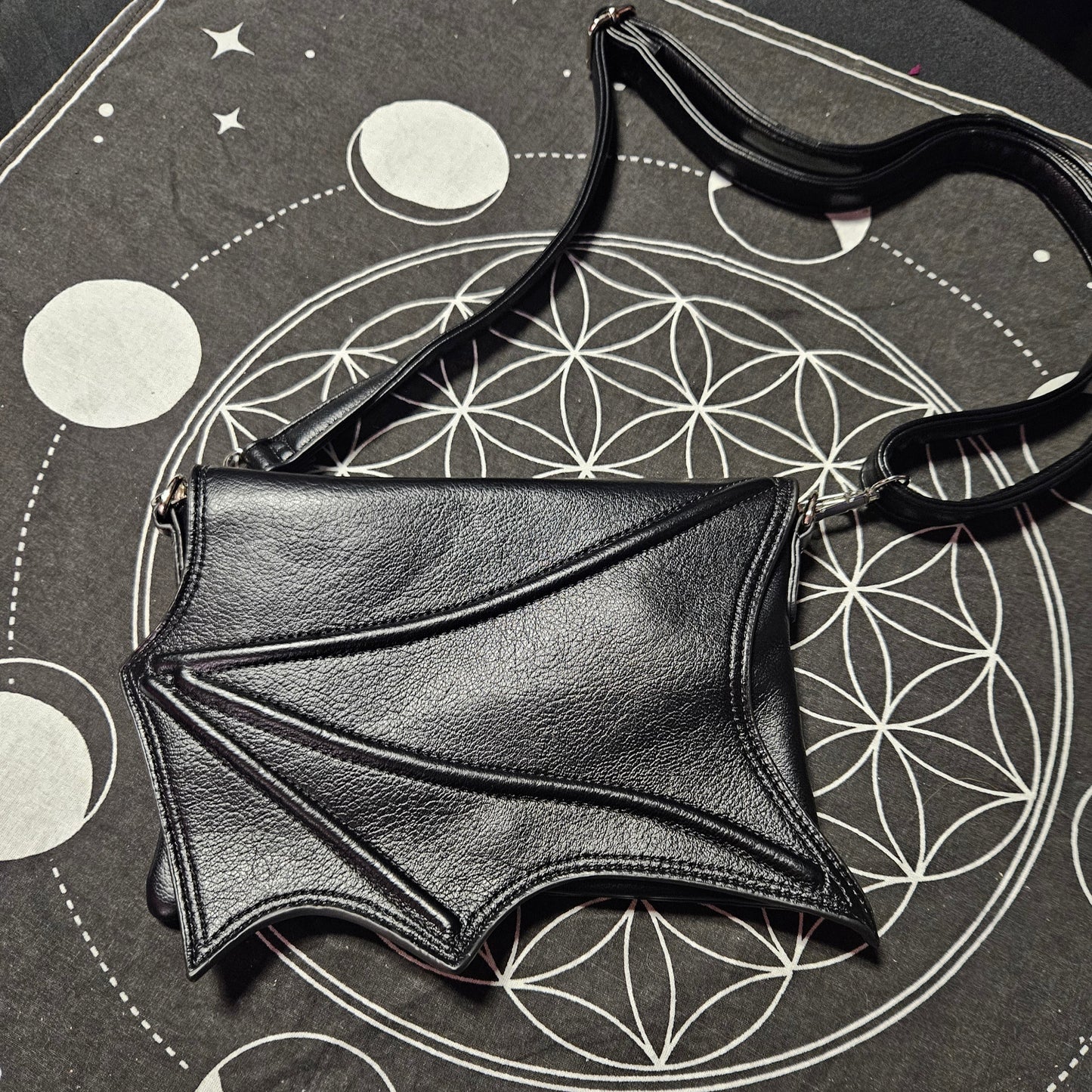 Bat Wing Vegan Leather Purse