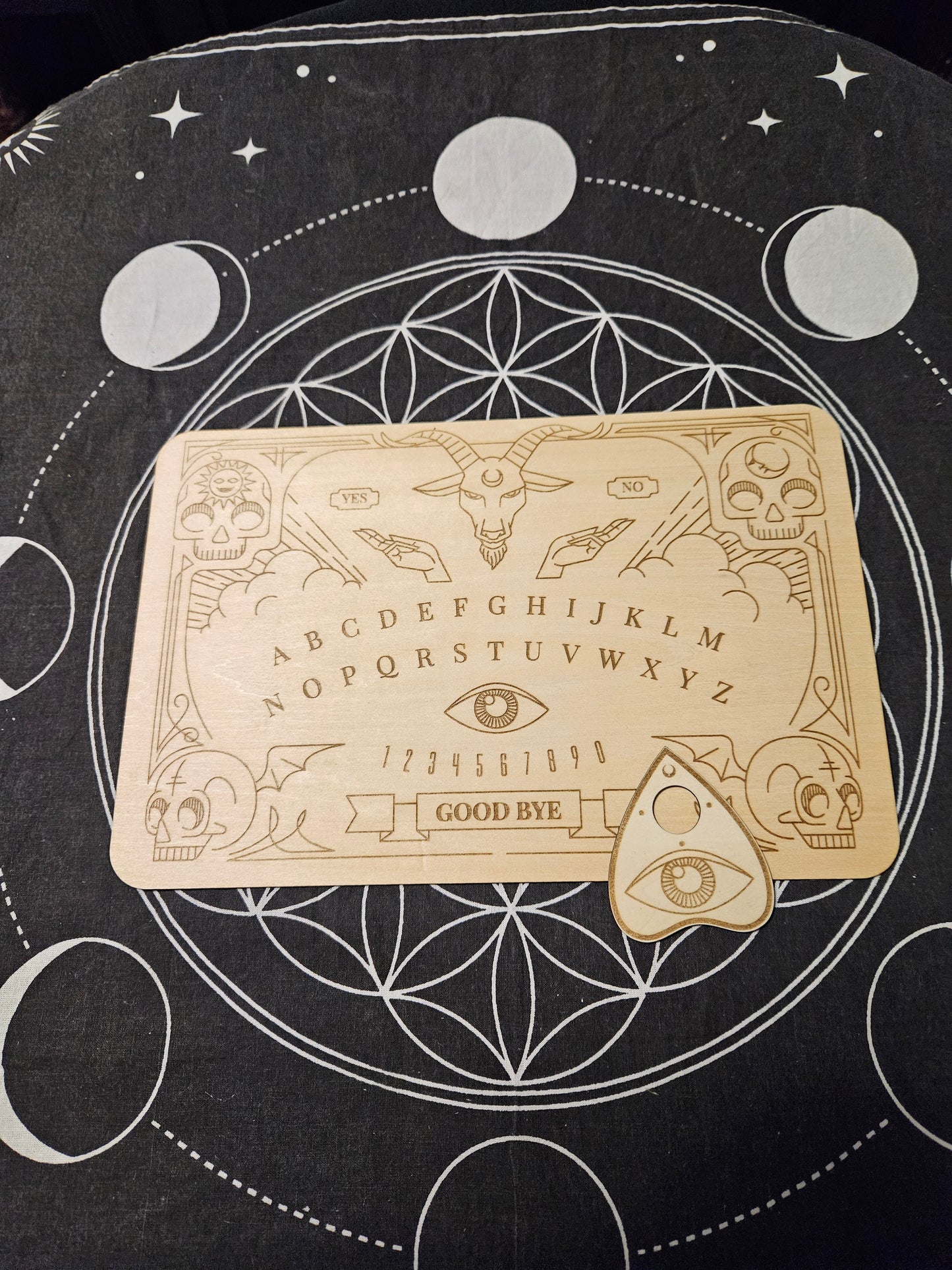 Baphomet & Skulls Ouija Board