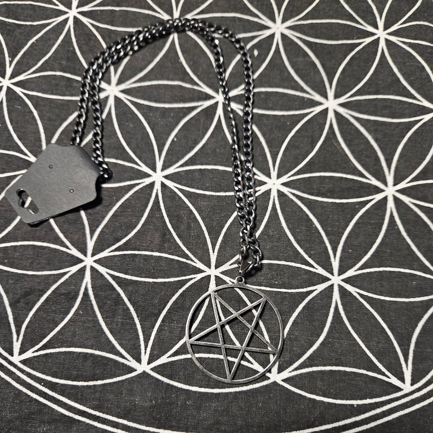 Pentagram Dark Stainless Steel Necklace