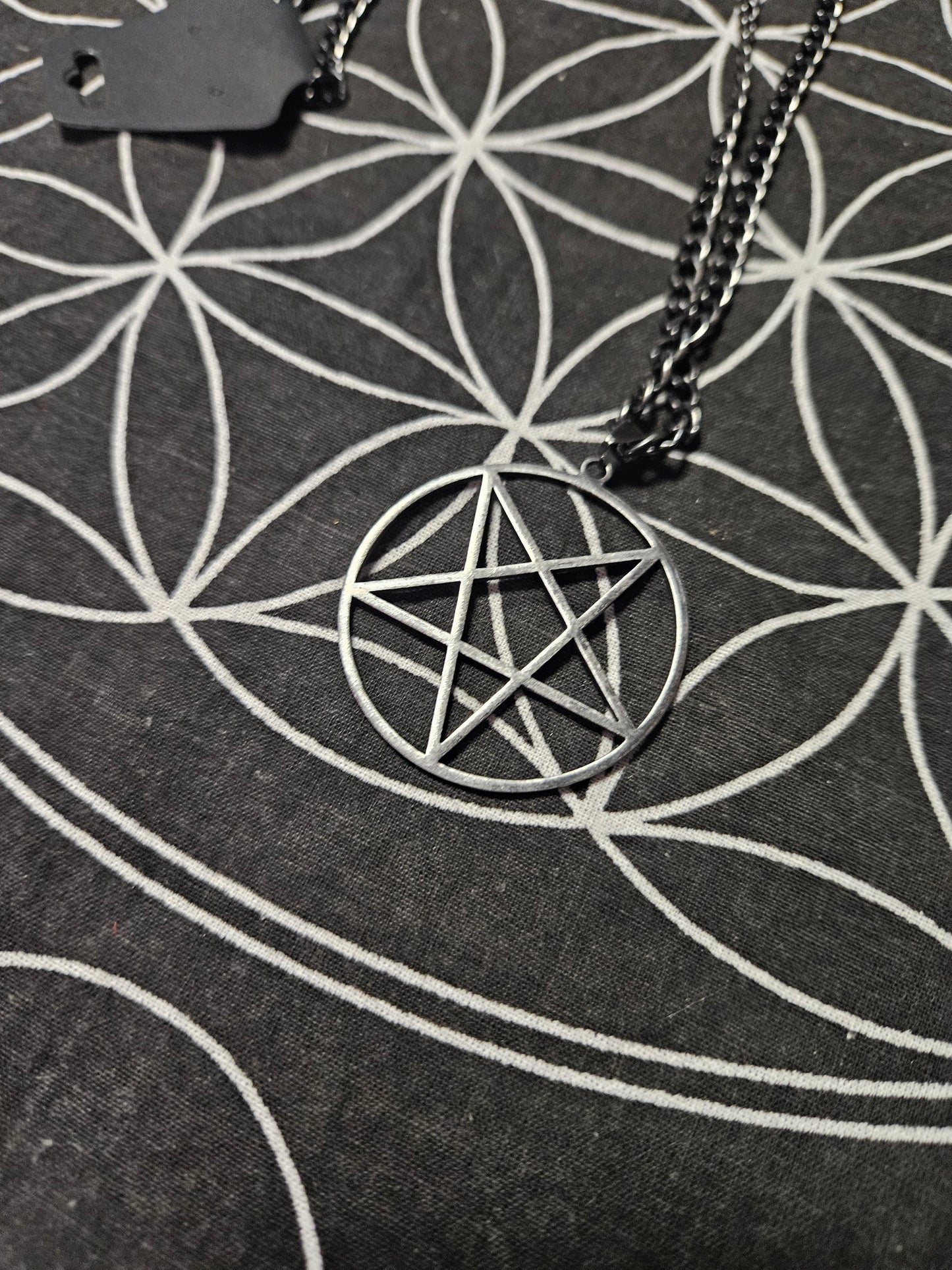 Pentagram Dark Stainless Steel Necklace