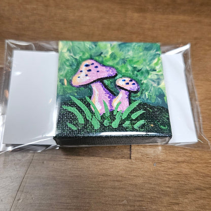 Mushroom Mini 2x2 Canvas Painting