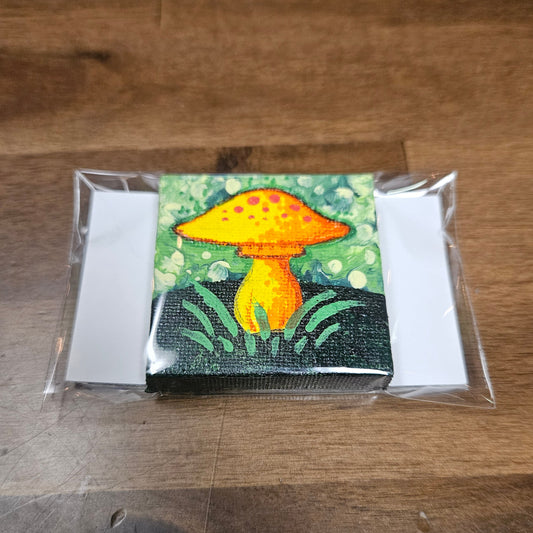Mushroom Mini 2x2 Canvas Painting