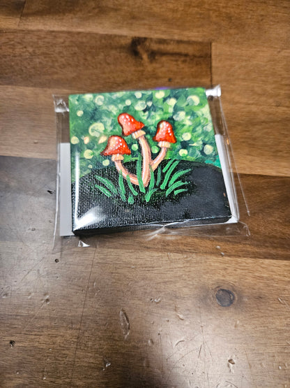 Mushroom Mini Canvas Painting