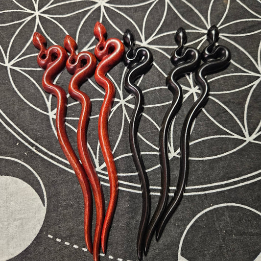 Serpent Wood Hair Stick