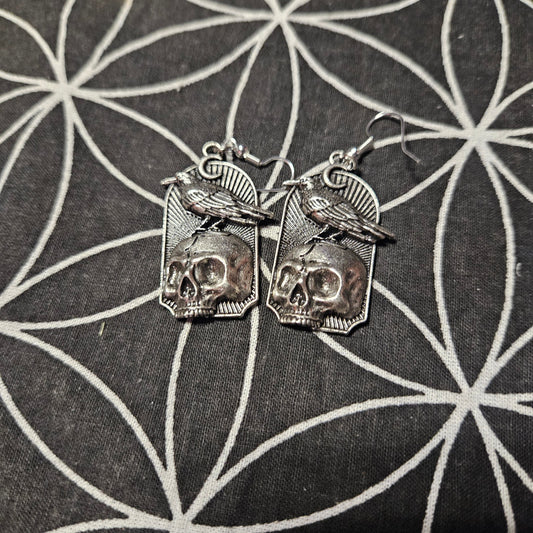 Skull & Crow Earrings
