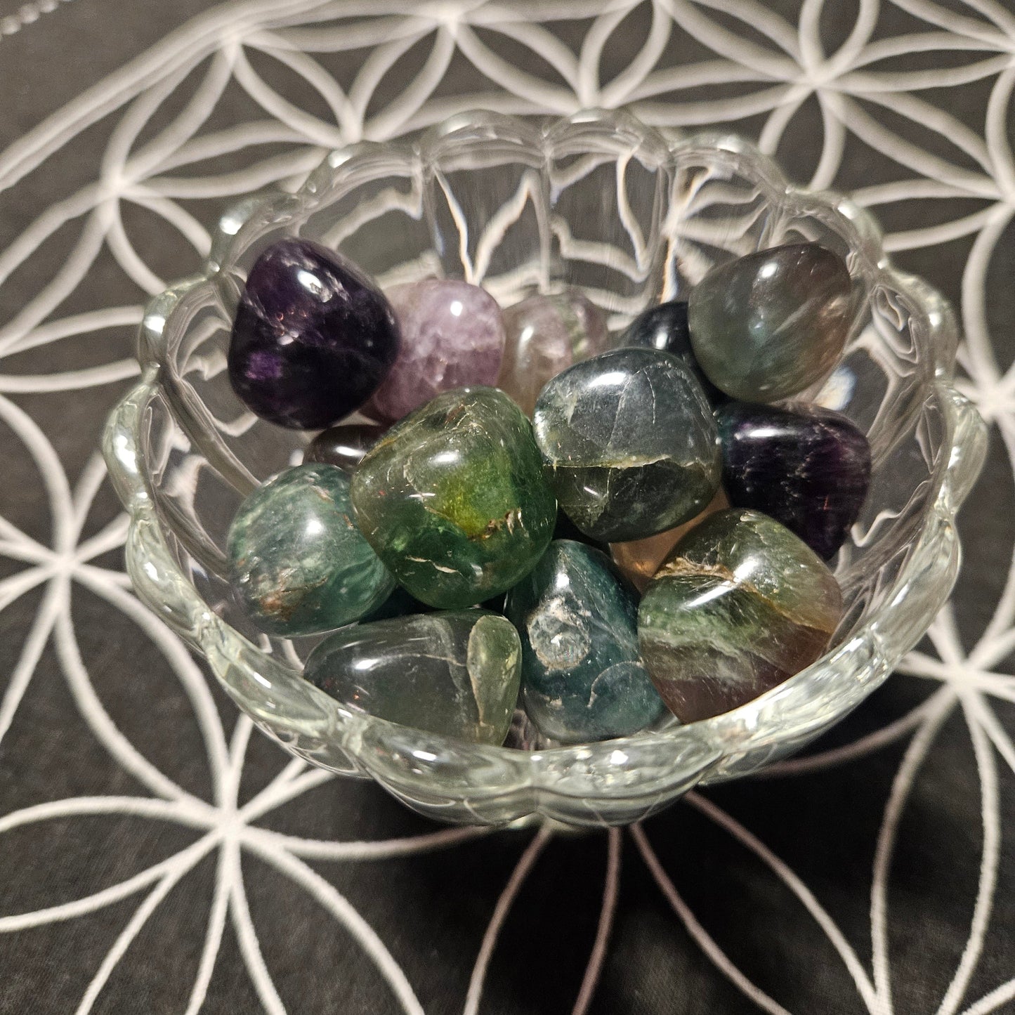 Rainbow Fluorite Tumbled Stone