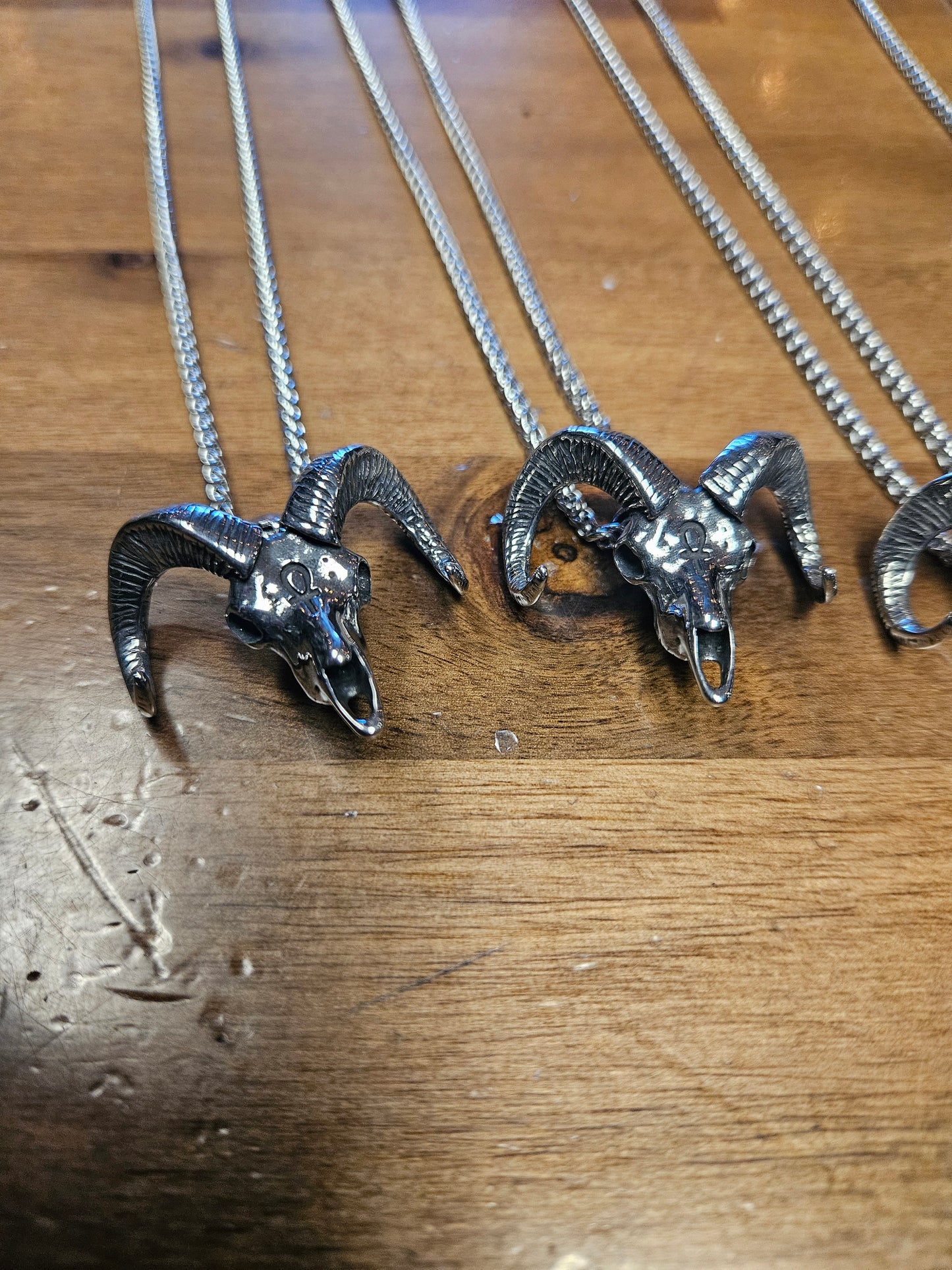 Ram Skull Stainless Steel Necklace