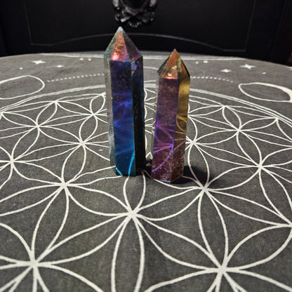 Aura Moss Agate Obelisk