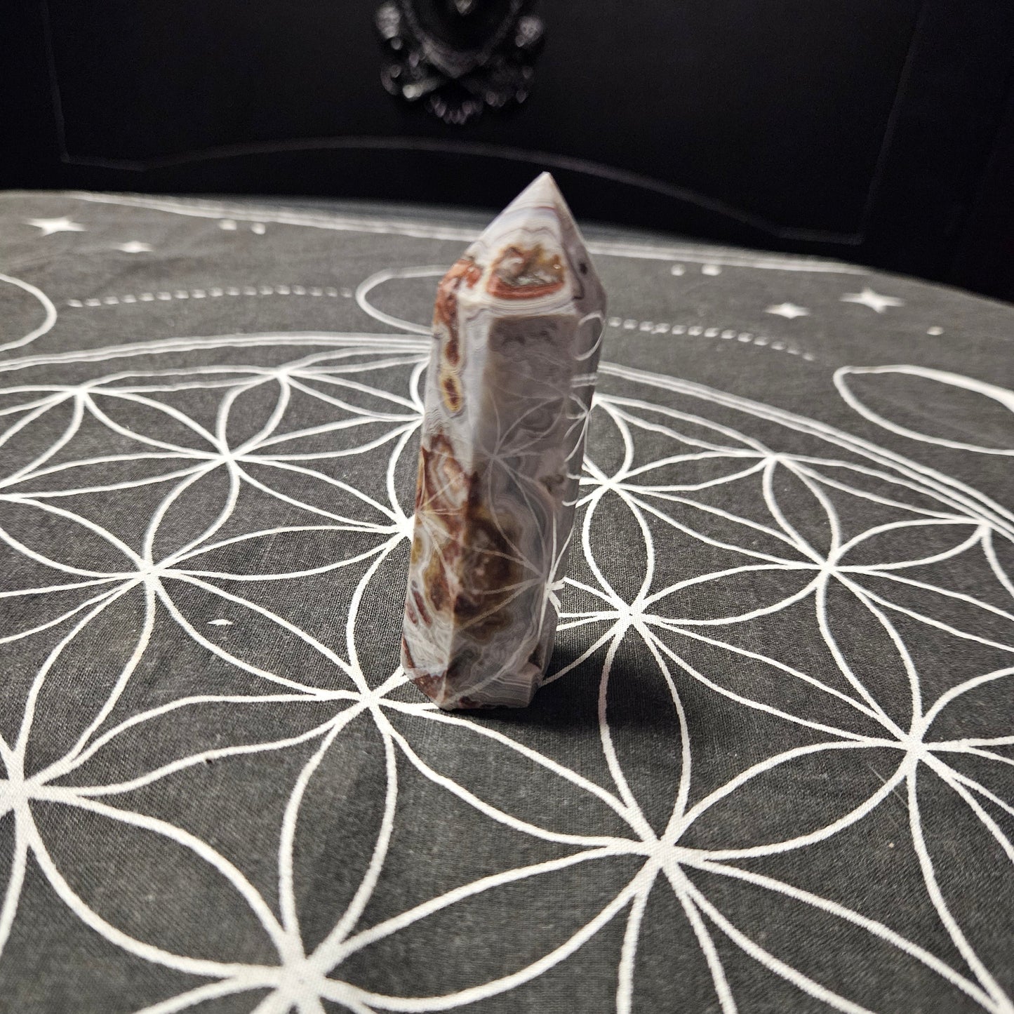 Crazy Lace Agate Obelisk