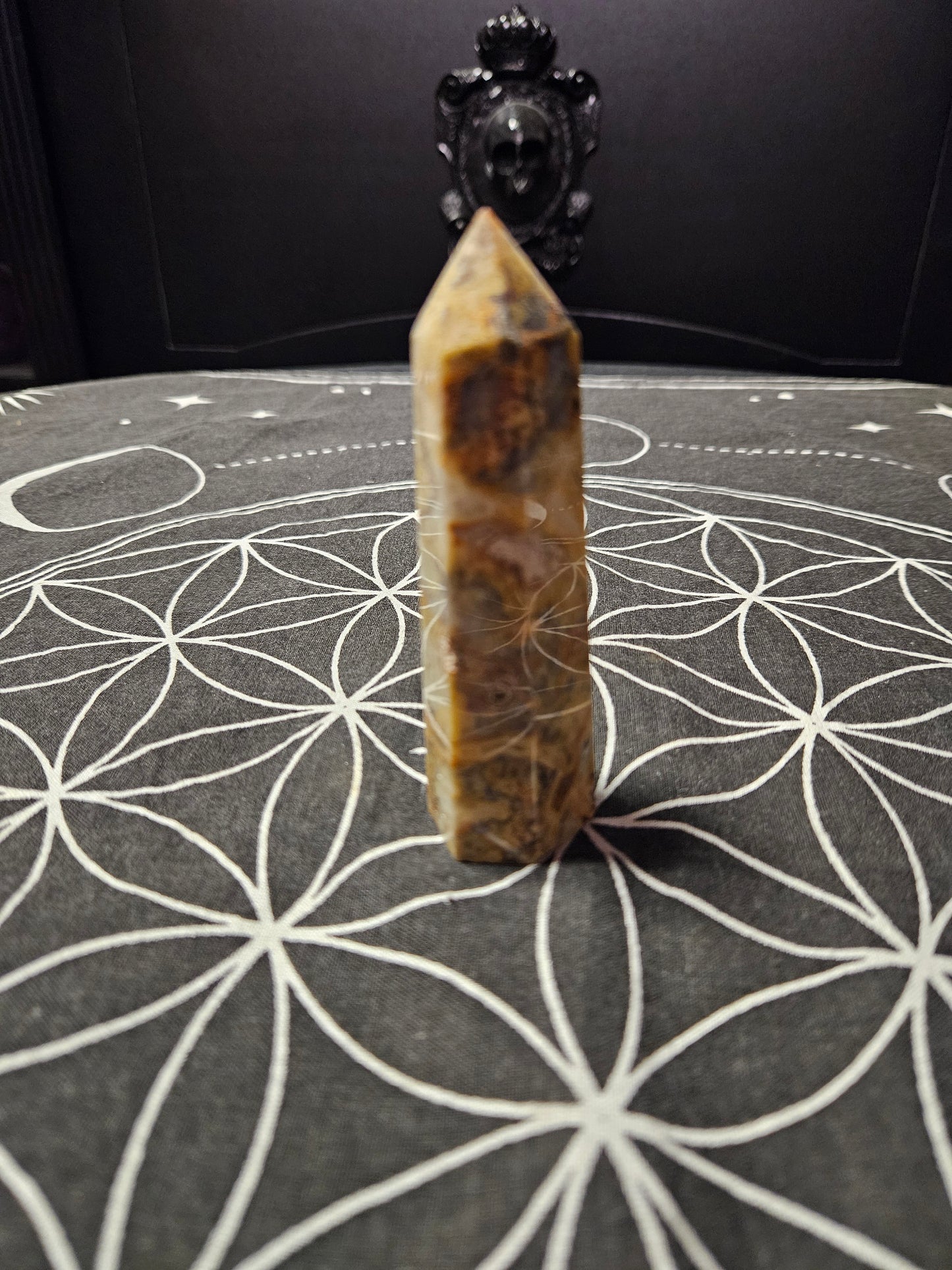 Crazy Lace Agate Obelisk