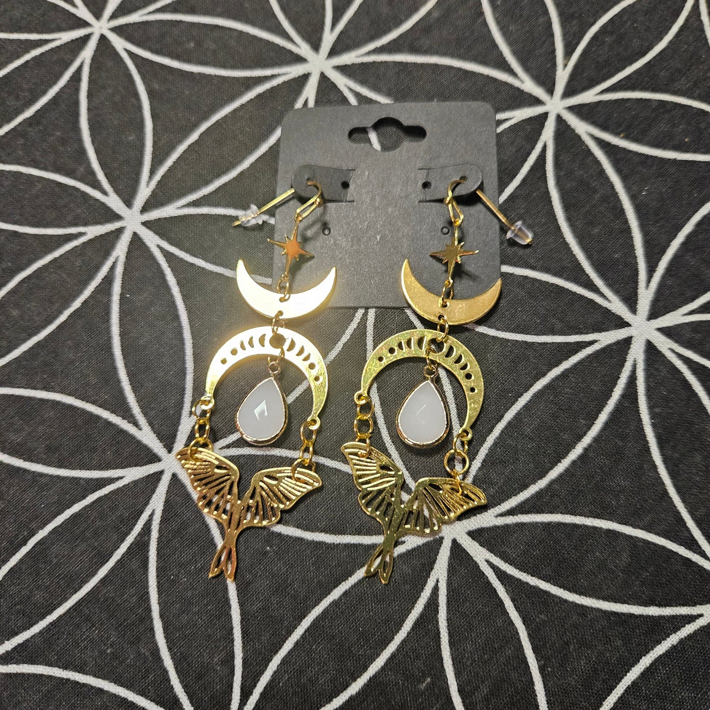 Mystic Moth Drop Earrings