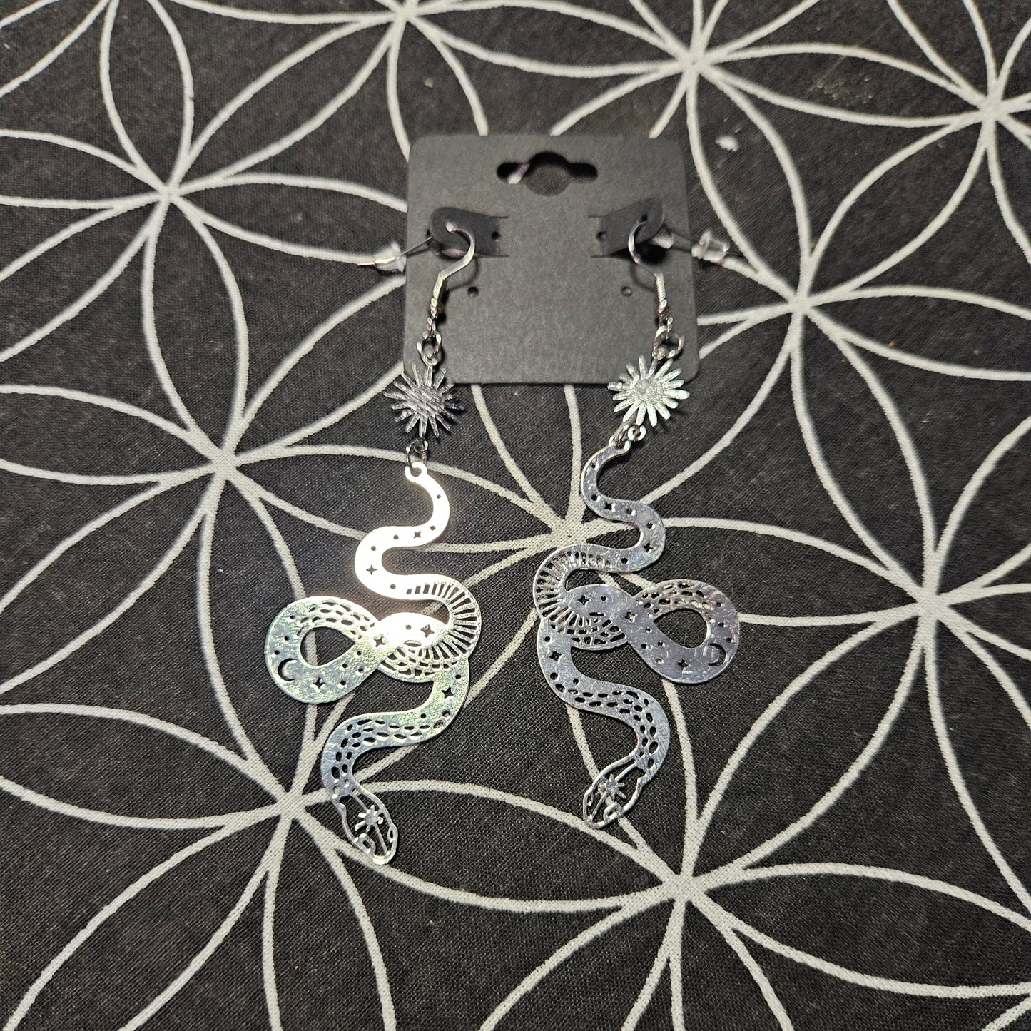Celestial Snake Drop Earrings