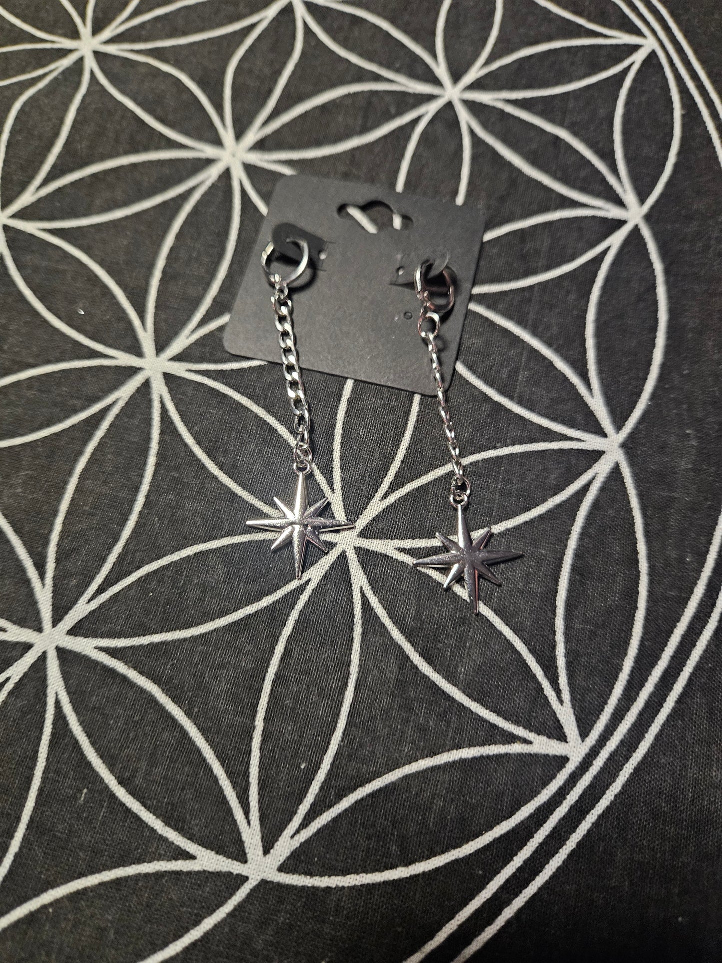 Star Chain Drop Earrings