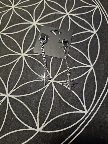 Star Chain Drop Earrings