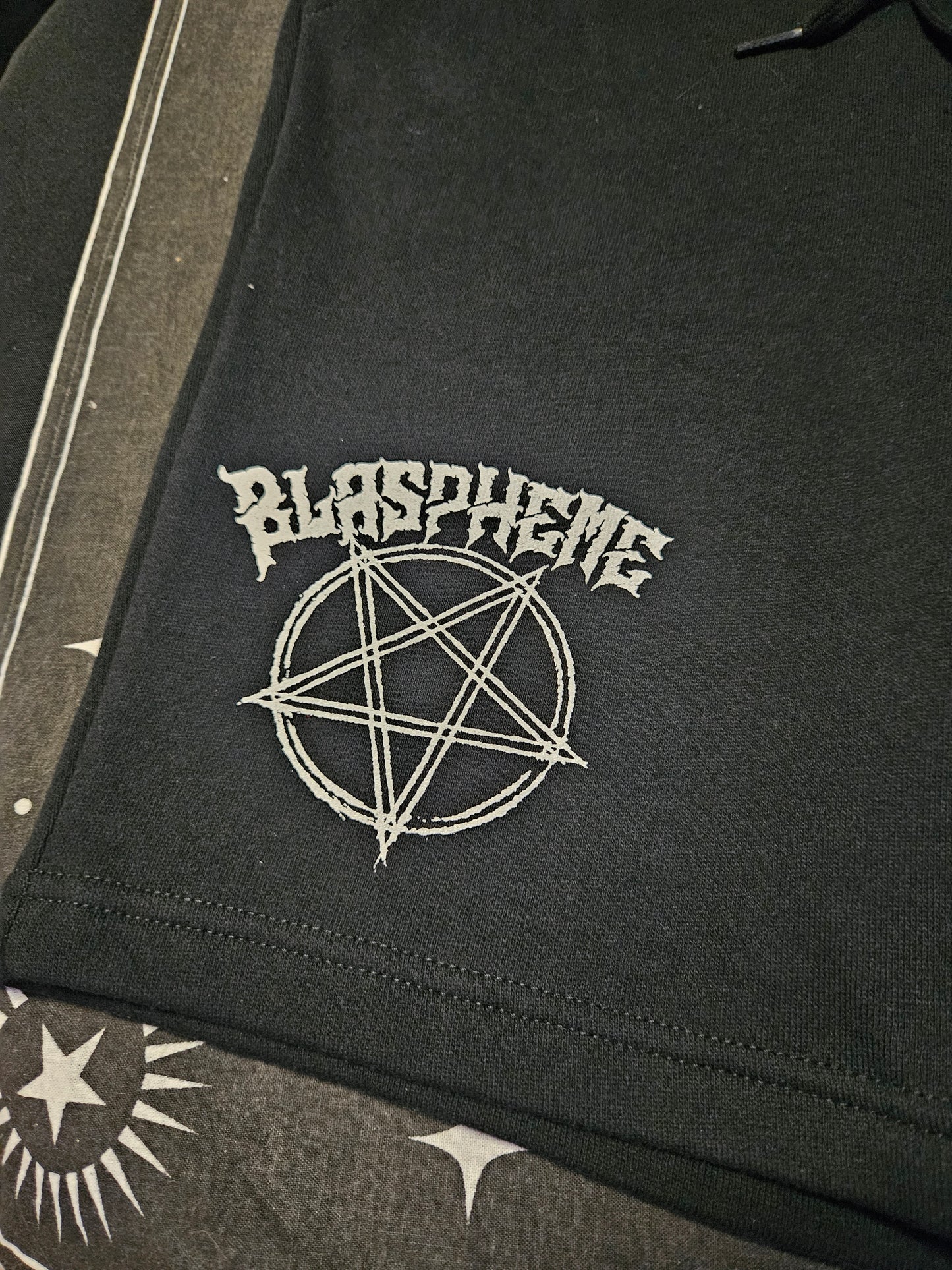 Blaspheme Goat Skull Midweight Fleece Shorts