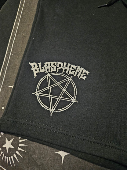 Blaspheme Goat Skull Midweight Fleece Shorts