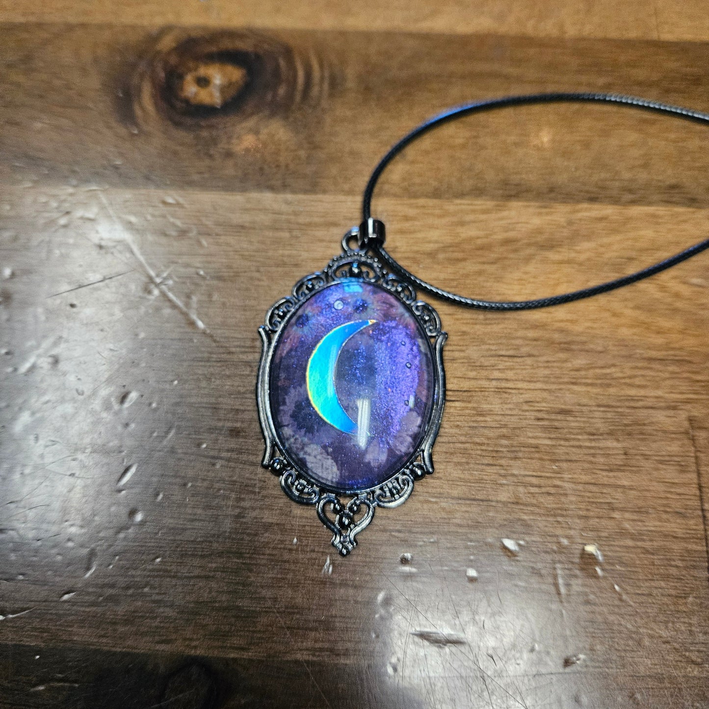 Floral Moon Cabochon Necklaces
