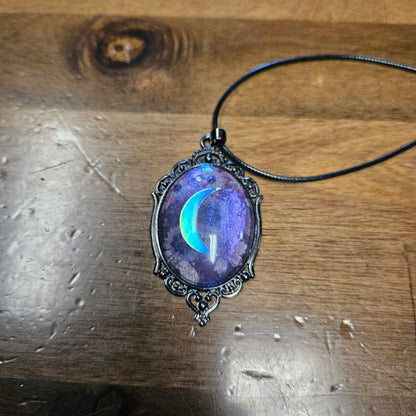 Floral Moon Cabochon Necklaces