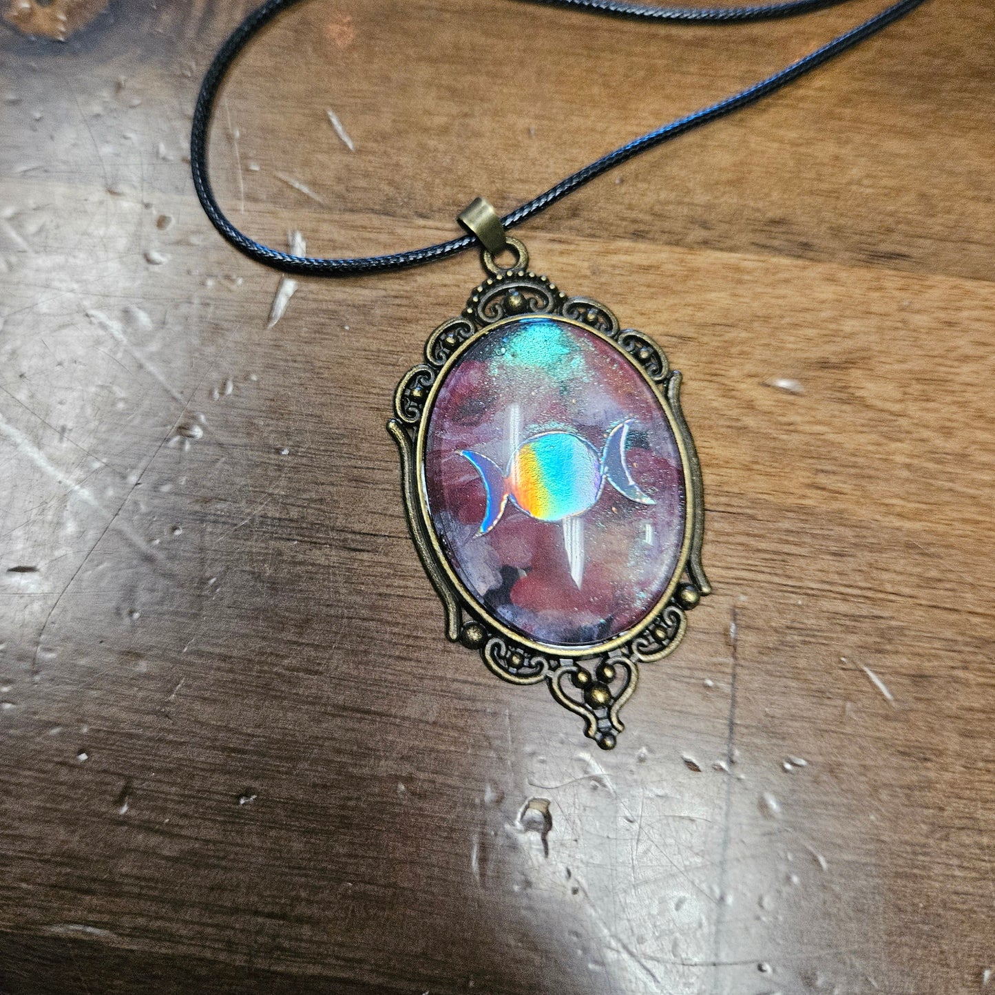 Floral Moon Cabochon Necklaces