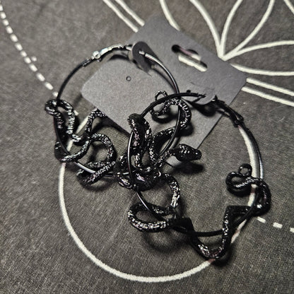 Snake Hoop Earrings
