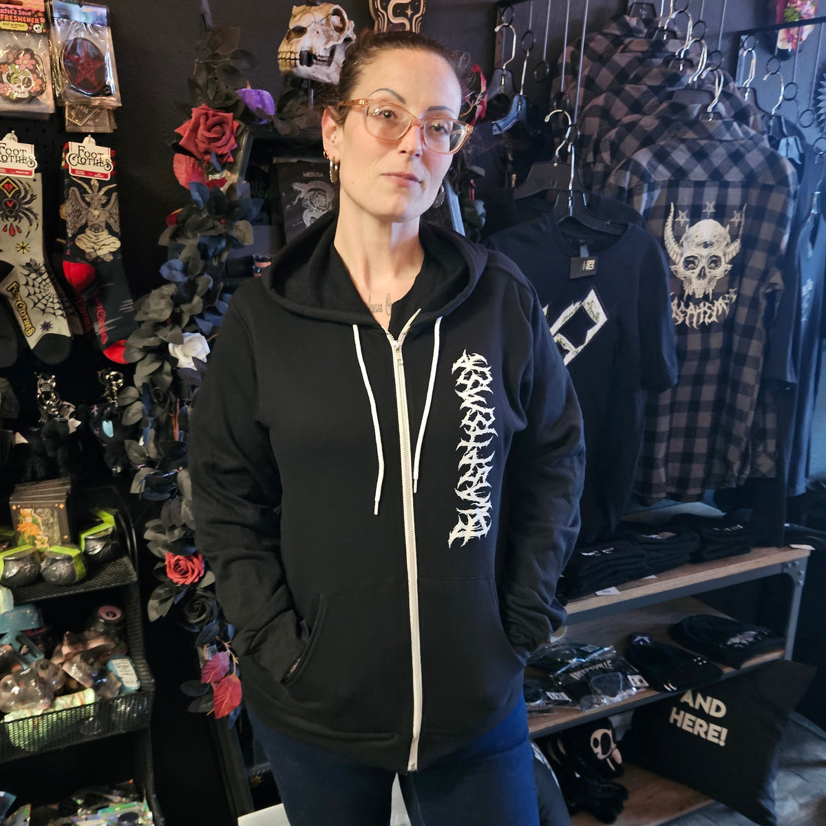 Blasphemer Death Metal Zip Up Hoodie