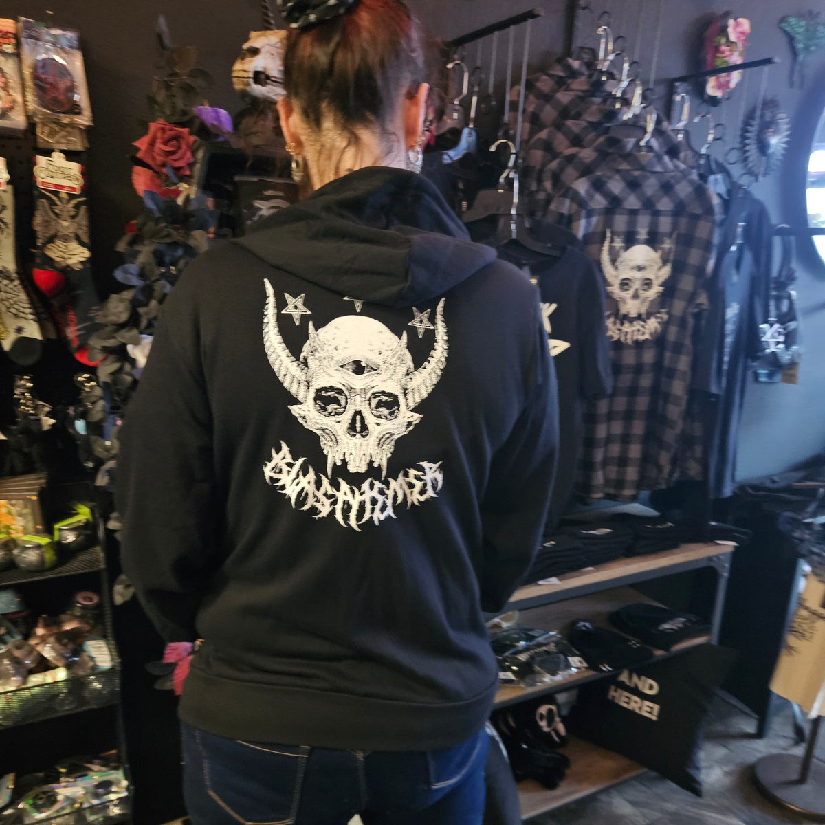 Blasphemer Death Metal Zip Up Hoodie